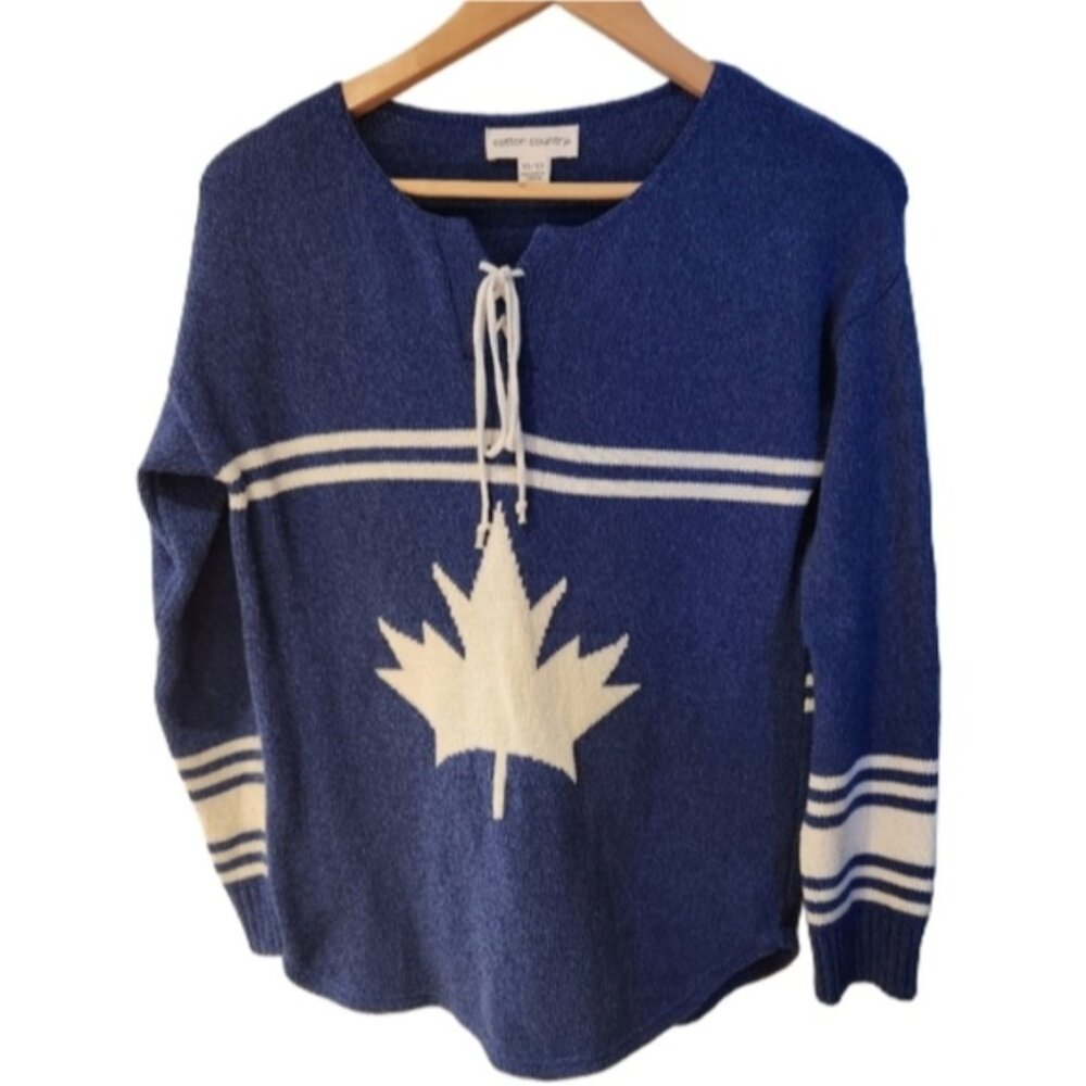 Cotton Country Canada Canadian Oversized Knit Sweater‎